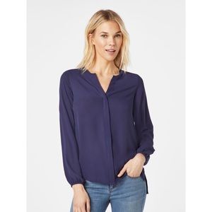 J.Crew NWOT 100% Silk Button Down Shirt - Black